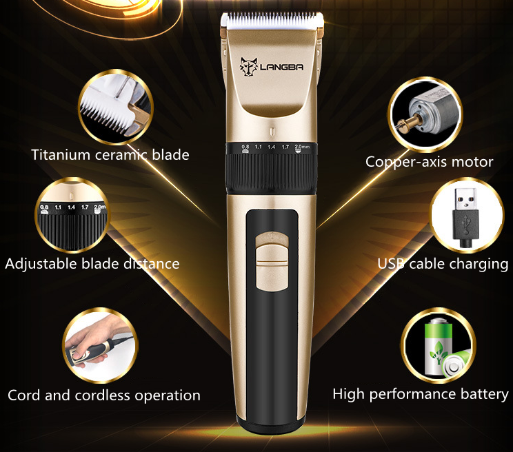 P65 usb trådløs kjæledyrklipper